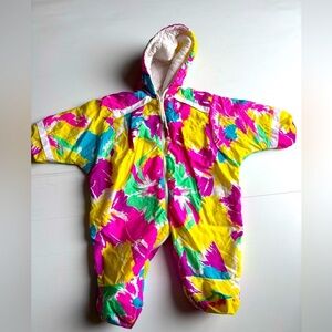 Vintage 90s Girls One Piece Coat Size 6-12 Months
